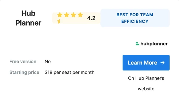 hubplanner project management tool